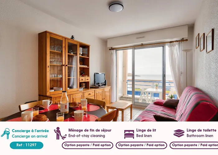 Face Mer A 85M Plage - Appartement Pour 4